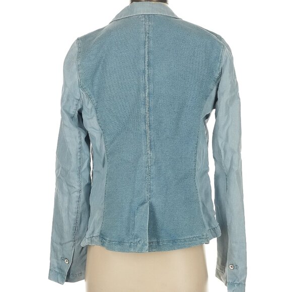 Anthropologie Pilcro & The Letterpress Newsy Chambray One Button Blazer size L - Picture 2 of 3